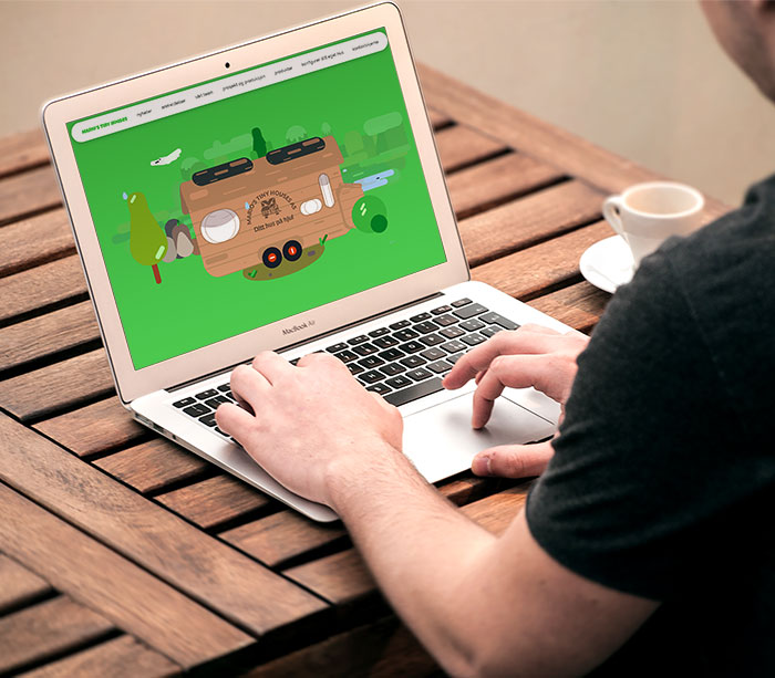 Wizualizacja strony internetowej Mario's Tiny Houses