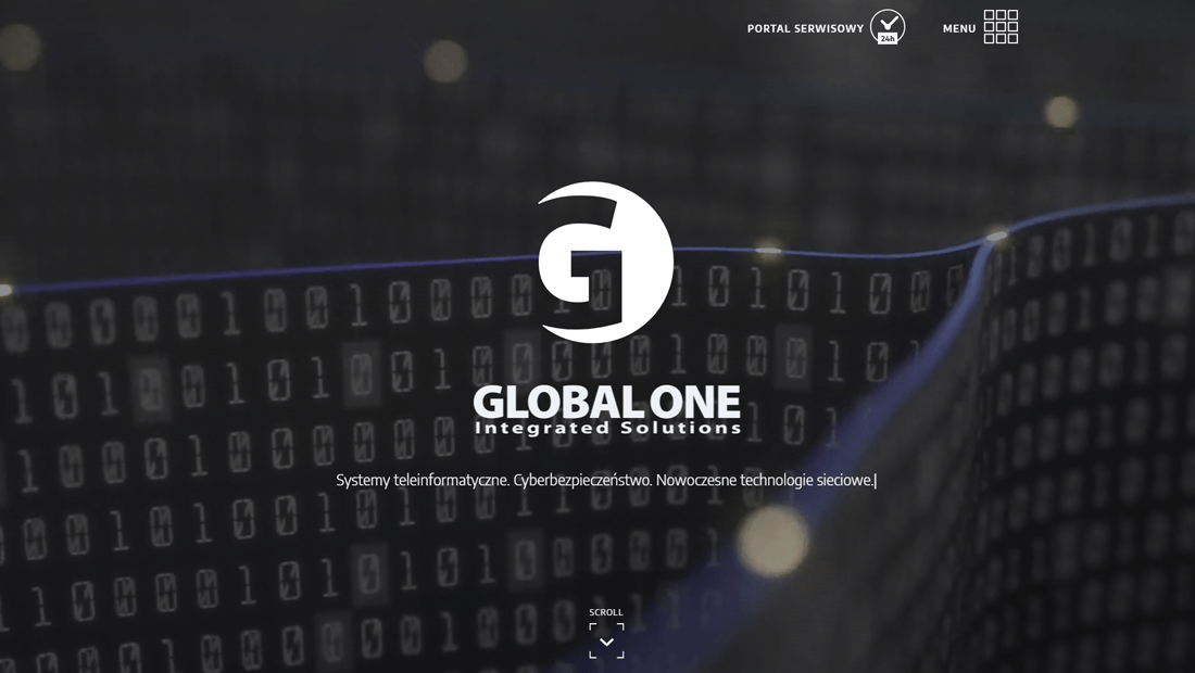 Widok strony www Global One
